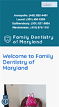 Mobile Screenshot of familydentistrymaryland.com